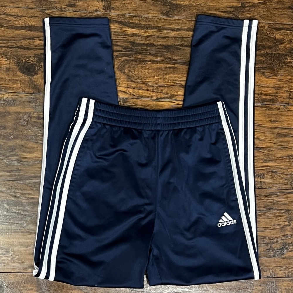 Adidas Navy Blue Jogger Track Pants EUC- Kids size 14/16